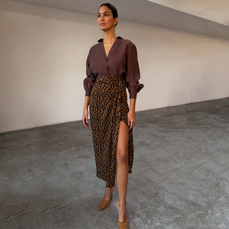 Leopard Sheer Jaspre Skirt