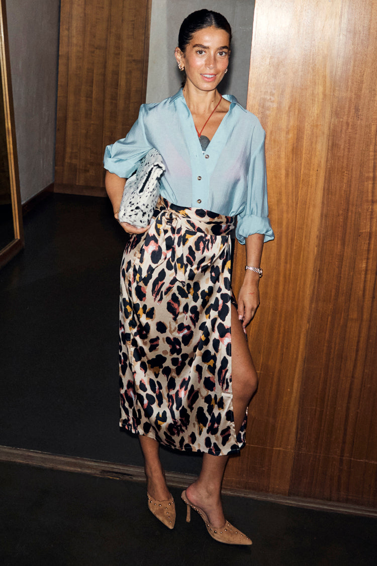 Brown Leopard Jaspre Skirt