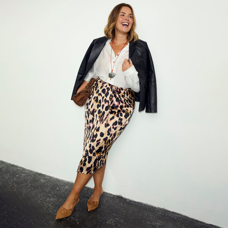 Brown Leopard Jaspre Skirt